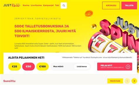 Justspin Casino Suomi. Kokemuksia & 100€ Bonus .